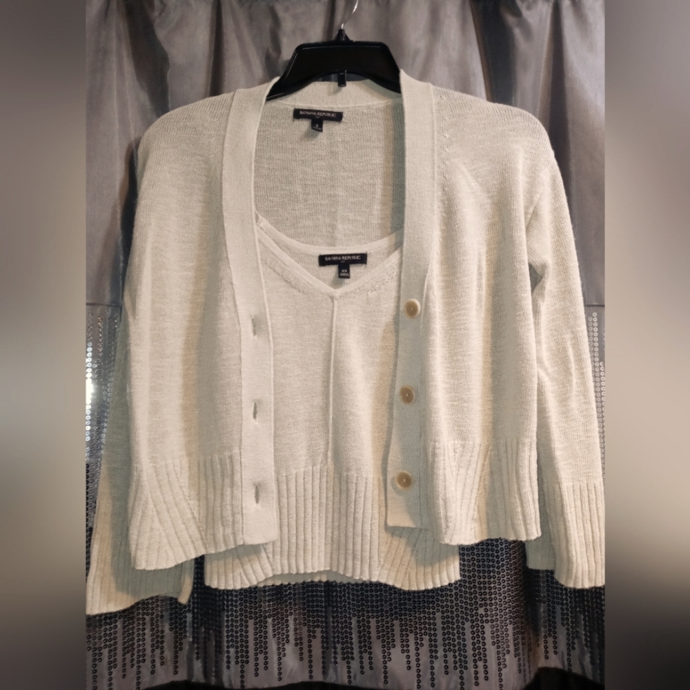 Crop cardigan and matching tank